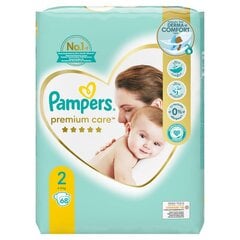 Подгузники PAMPERS Premium Care, Value Pack 2 размер 4-8 кг, 68 шт. цена и информация | Подгузники | kaup24.ee