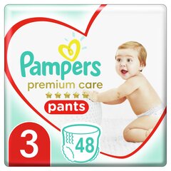 Подгузники-трусики PAMPERS Premium Pants, Value Pack, 3 размер, 48 шт. цена и информация | Подгузники | kaup24.ee