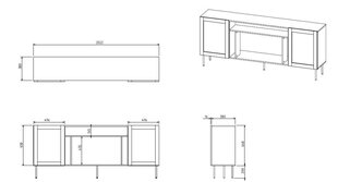 Kummut Cama Meble Juta, must/hall hind ja info | Kummutid | kaup24.ee