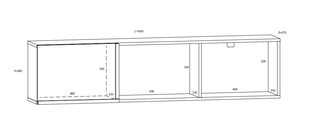 Seinariiul Meblocross Lars 05 1D, helepruun/valge hind ja info | Riiulid | kaup24.ee