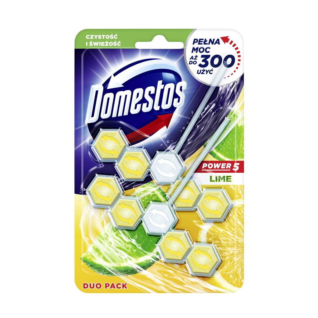 Domestos WC puhastusvahend - värskendaja Lime, 2x55g hind ja info | Puhastusvahendid | kaup24.ee