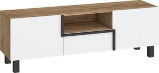 ТВ столик Meblocross Lars 09 2D1S, белый/светло-коричневый цена и информация | Тумбы под телевизор | kaup24.ee