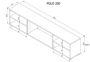 TV-laud Cama Meble RTV Polo, valge hind ja info | TV alused | kaup24.ee