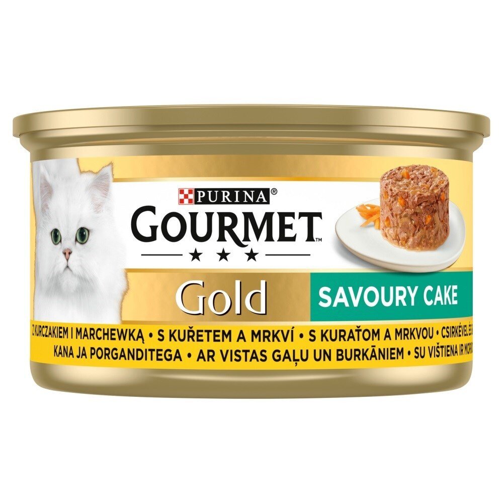 Purina Gourmet Gold Savoury Cake kanaga, 1x85g hind ja info | Konservid kassidele | kaup24.ee