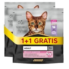 Purina Pro Plan Delicate kalkuniga, 2x400 g hind ja info | Kuivtoit kassidele | kaup24.ee