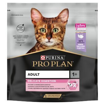 Purina Pro Plan Delicate kalkuniga, 2x400 g hind ja info | Kuivtoit kassidele | kaup24.ee