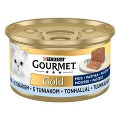 Mокрый корм для кошек Gourmet Gold Mус с тунцом 85 г - 12 шт. цена и информация | Кошачьи консервы | kaup24.ee