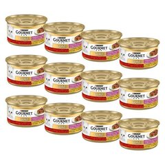 Purina Gourmet Gold pasteet veise- ja kanalihaga, 12x85 g hind ja info | Konservid kassidele | kaup24.ee