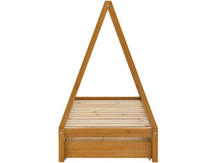 Детская кровать Loft24 Alpi, 90x200 см, коричневая цена и информация | Детские кровати | kaup24.ee