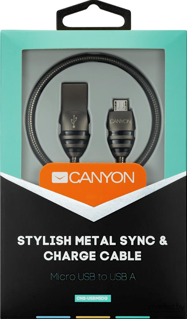 Canyon CNS-USBM5DG, Micro USB/USB-A, 1 m цена и информация | Kaablid ja juhtmed | kaup24.ee