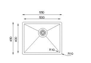 Köögivalamu Teka LINEA 500x400 1B (pronks) цена и информация | Раковины на кухню | kaup24.ee