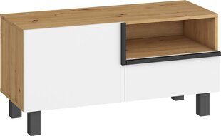 ТВ столик Meblocross Lars 08 1D1S, белого/дуба цвета цена и информация | Тумбы под телевизор | kaup24.ee