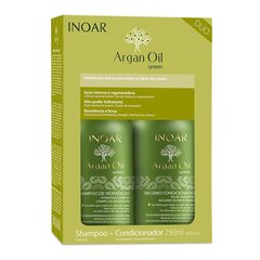 Niisutav juuksehooldustoodete komplekt argaaniaõliga INOAR Argan Duo Kit: šampoon 250 ml + palsam 250 ml hind ja info | Šampoonid | kaup24.ee