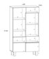 Vitriin Meblocross Lars 12 1D1S, valge/tumepruun hind ja info | Vitriinkapid | kaup24.ee