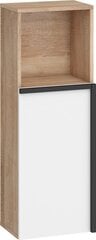 Подвесной шкафчик Meblocross Lars 11 1D, белого/светлого дуба цвета цена и информация | Шкафчики в гостиную | kaup24.ee