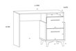 Kirjutuslaud Meblocross Hey 03, valge/tumehall hind ja info | Arvutilauad, kirjutuslauad | kaup24.ee