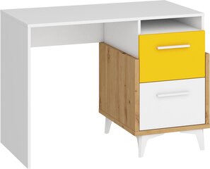 Письменный стол Meblocross Hey 03, белый/желтый цена и информация | Компьютерные, письменные столы | kaup24.ee