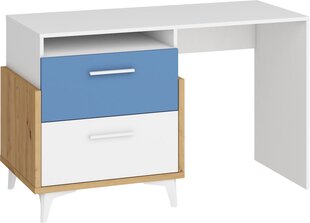 Письменный стол Meblocross Hey 04, белый/синий цена и информация | Компьютерные, письменные столы | kaup24.ee