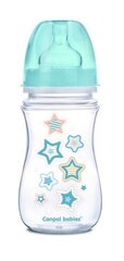 Бутылочка с широким горлышком Canpol Babies Easy Start Newborn Anti-colic 240 мл, 35/217, blue stars цена и информация | Бутылочки и аксессуары | kaup24.ee