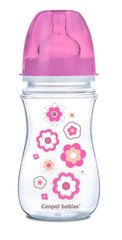 Laia kaelaga pudel Canpol Babies Easy Start Newborn Anti-colic 240 ml, 35/217, pink flowers hind ja info | Lutipudelid ja aksessuaarid | kaup24.ee