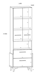 Шкаф Meblocross Hey 17, белый/синий цена и информация | Детские шкафы | kaup24.ee