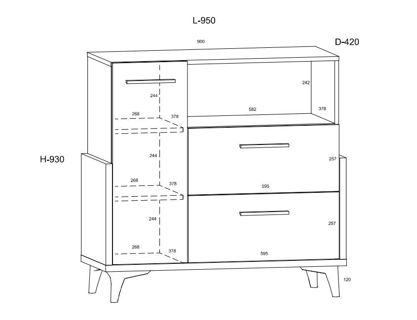 Kummut Meblocross Hey 07, valge/tumehall hind ja info | Lastetoa kummutid | kaup24.ee