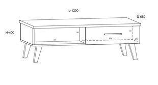 Kohvilaud Meblocross Nordis 2D, tamm/valge hind ja info | Diivanilauad | kaup24.ee