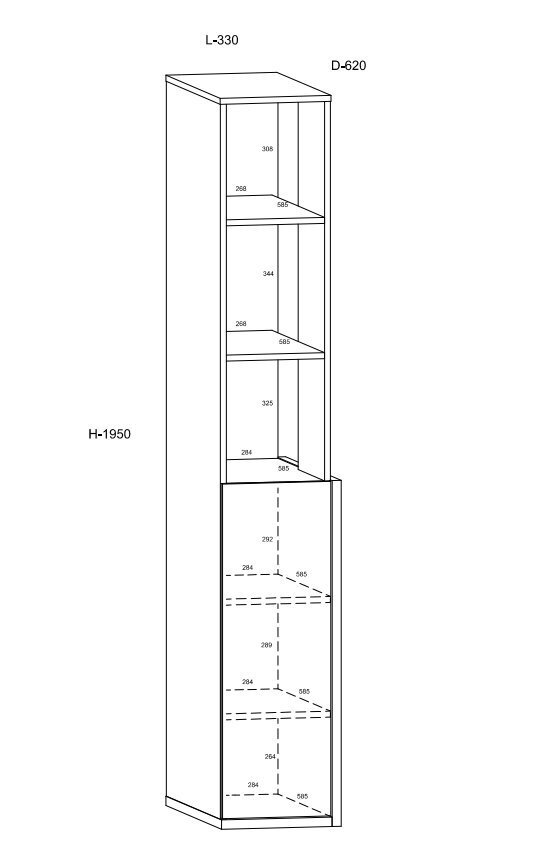 Riiul Meblocross Hey 06, valge/tumehall hind ja info | Lastetoa riiulid | kaup24.ee