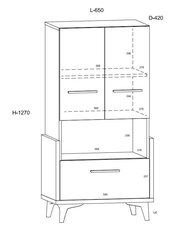 Riiul Meblocross Hey 15, valge/tumehall hind ja info | Lastetoa riiulid | kaup24.ee