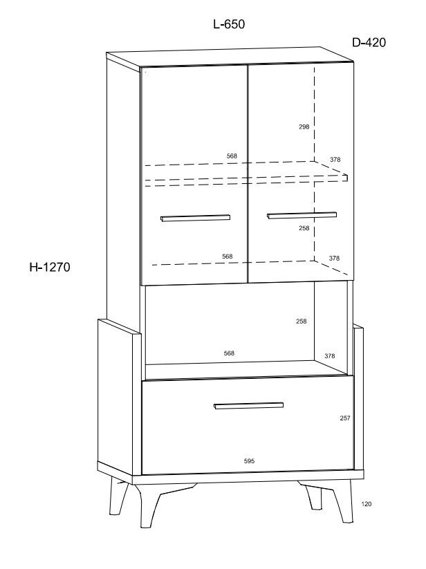 Riiul Meblocross Hey 15, valge/tumehall hind ja info | Lastetoa riiulid | kaup24.ee