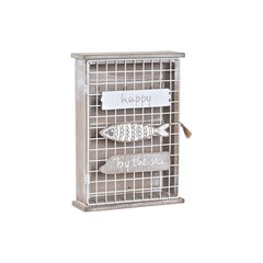 Шкаф для ключей DKD Home Decor, металл, деревянный, белый (20 x 6 x 28 см) цена и информация | Шкафчики в гостиную | kaup24.ee