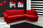 Мягкий угловой диван Benano, Красный / Черный