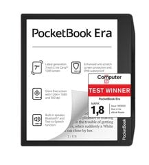Pocketbook Era 7" 1264x1680|1xUSB-C|Bluetooth|Silver|PB700-U-16-WW hind ja info | E-lugerid | kaup24.ee