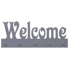 seinale kinnitatav riidenagi, WELCOME, hall, 74 x 29,5 cm цена и информация | Вешалки для одежды | kaup24.ee