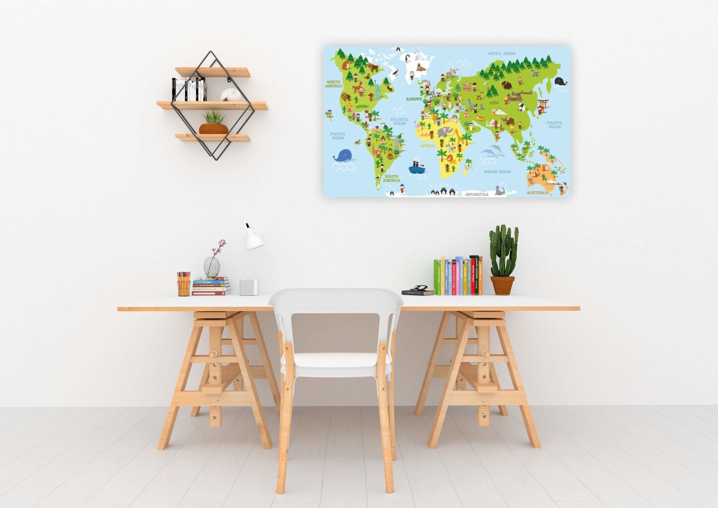 Korgist pilt - Maakaart lastetuppa (korgist kaart), 150x100 cm. hind ja info | Seinapildid | kaup24.ee