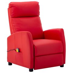Откидывающееся массажное кресло, красное цена и информация | Кресла в гостиную | kaup24.ee