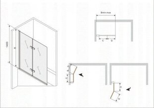 Vannisein Mexen Felix II 80, 100 cm, grey цена и информация | Принадлежности для ванн | kaup24.ee