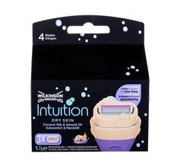Лезвия для бритвы Wilkinson Sword Intuition Dry для женщин, 3 шт. цена и информация | Косметика и средства для бритья | kaup24.ee