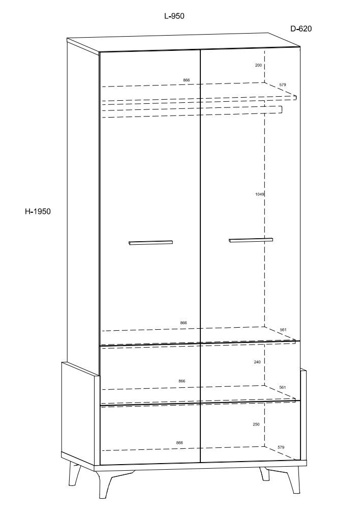 Riidekapp Meblocross Hey 20, valge/lilla hind ja info | Lastetoa kapid | kaup24.ee