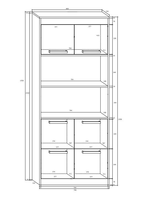 Riiul Meblocross Maximus W6D, tamm/valge hind ja info | Riiulid | kaup24.ee