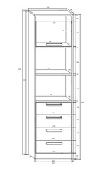 Полка Meblocross Maximus W1D4S, дубового/белого цвета цена и информация | Полка | kaup24.ee