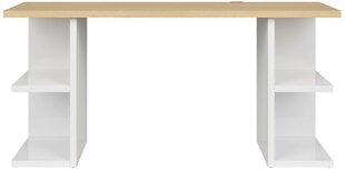 Kirjutuslaud Denton, valge/tamme värvi hind ja info | Arvutilauad, kirjutuslauad | kaup24.ee