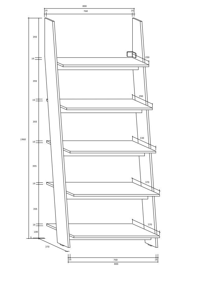 Riiul Meblocross Rack 80, tume tamm hind ja info | Riiulid | kaup24.ee