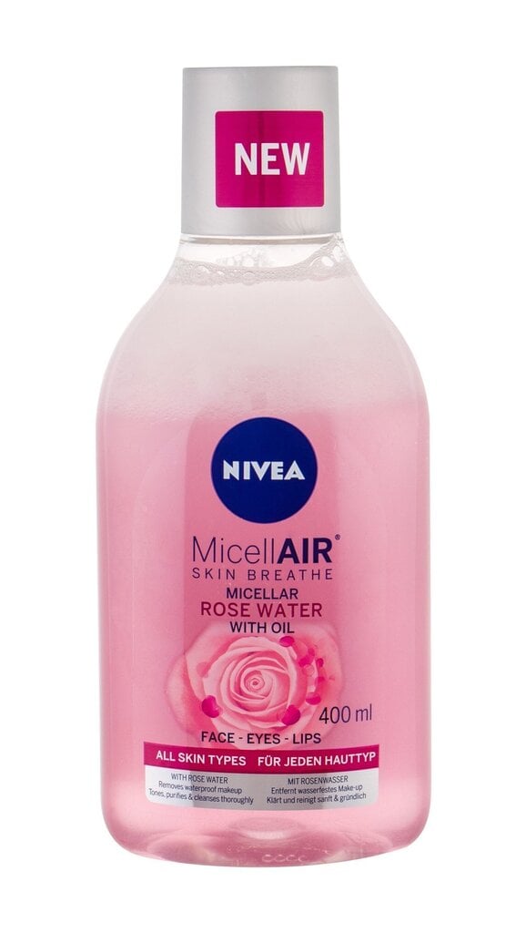 Mitsellaarvesi Nivea MicellAir Rose Water 400 ml hind ja info | Näopuhastusvahendid | kaup24.ee