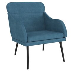 tugitool, sinine, 63 x 76 x 80 cm, samet цена и информация | Кресла в гостиную | kaup24.ee