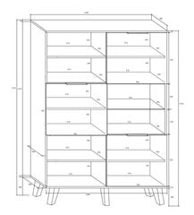 Полка Meblocross Sven 3D, темно-дубового/белого цвета цена и информация | Полка | kaup24.ee