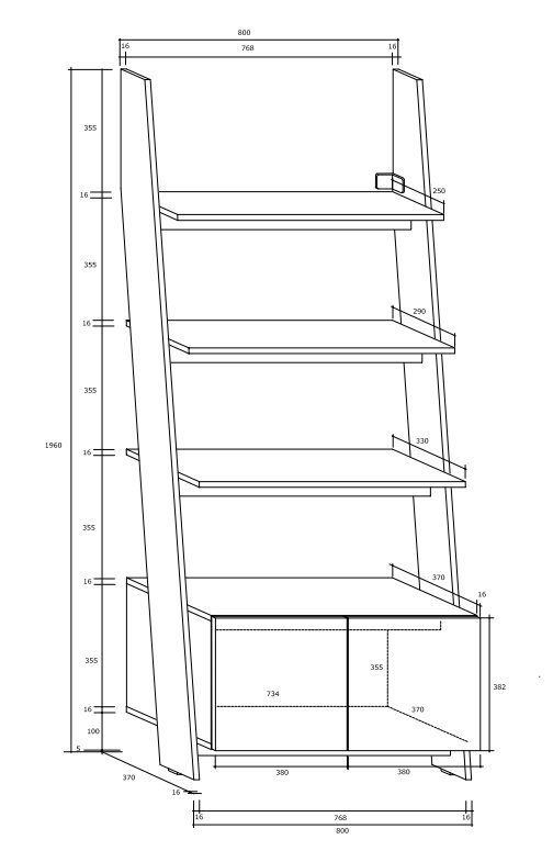 Riiul Meblocross Rack 80 1D, tume tamm/valge hind ja info | Riiulid | kaup24.ee