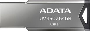 ADATA AUV350-64G-RBK цена и информация | USB накопители | kaup24.ee