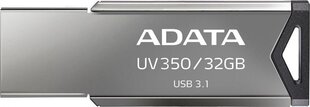 <p>ADATA UV350 32 GB, USB 3.1, Silver</p>
 цена и информация | USB накопители | kaup24.ee