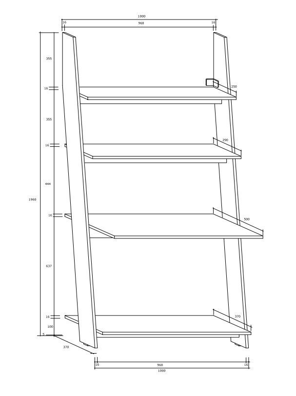 Kirjutuslaud Meblocross Rack, tume tamm hind ja info | Arvutilauad, kirjutuslauad | kaup24.ee